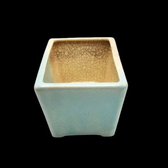 MCM Vintage Hand Painted Crackle Planter Floral Motif - Picture 4 of 8